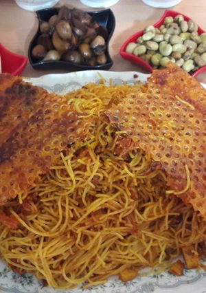 عکسی از دستور ماکارونی با ته دیگ دلبر😍😍😍😍