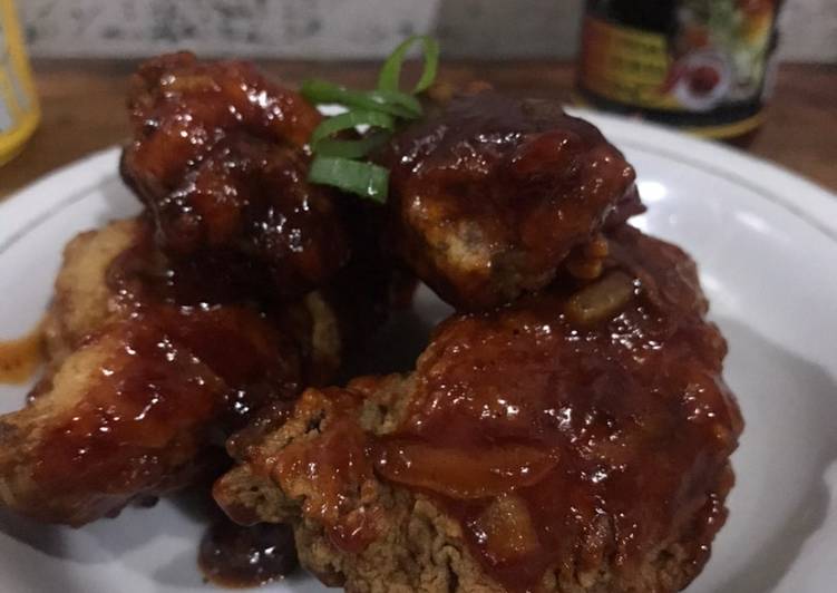 Resep Dakgangjeong (Korean Spicy Chicken) | Resep Membuat Dakgangjeong (Korean Spicy Chicken) Yang Paling Enak