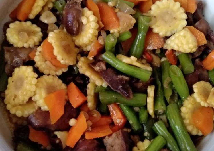 Cara Gampang Menyiapkan Oseng2 sayur campur ati ampela Lezat