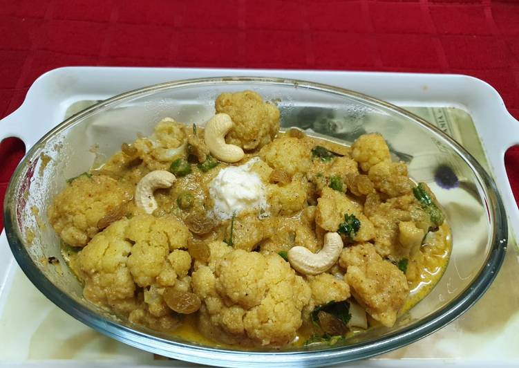 Simple Way to Make Super Quick Homemade Mughlai Cauliflower Rezala