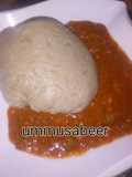 Tuwon dawa with okro soup