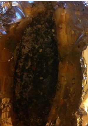 Une photo de Magret de canard en papillote épices miel et herbes