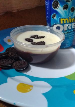 Foto resep Puding coklat nutrijel oreo