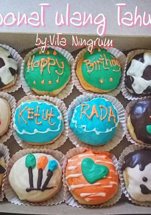 Foto resep Donat ulang tahun