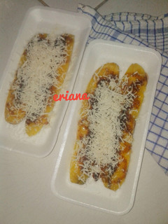 Foto resep Pisang Panggang Cokelat Keju