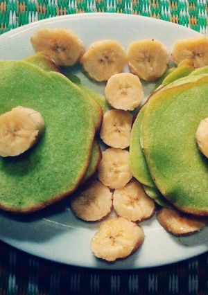 Hình của món Pancake trà xanh.