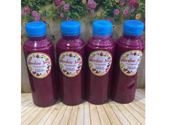 Langkah Mudah untuk Membuat Diet Juice Dragon Fruit Cucumber Orange Kiwi Grape Gojiberry Anti Gagal