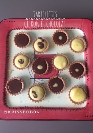 Une photo de Tartelettes lemon curd et ganache chocolat 🤗
