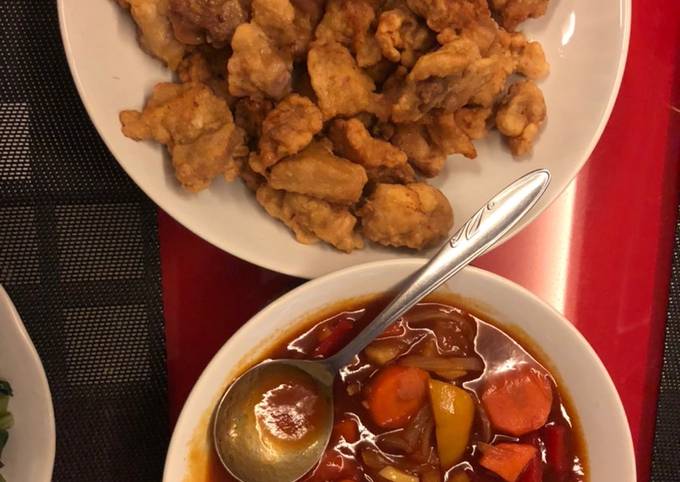 Ayam kluyuk Pedes atau sweet spicy dan sour chicken