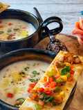 Healthy Millet Soup with Achari Flatbread Crackers – Bajre Ka Raab