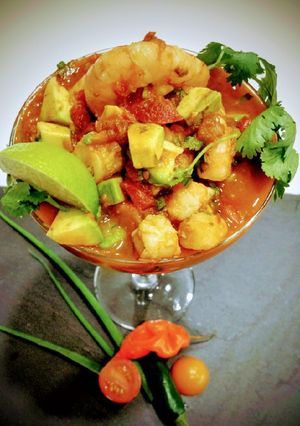 A picture of Quick Mexican Shrimp Cocktail.