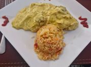 Una foto de aji de gallina peruana