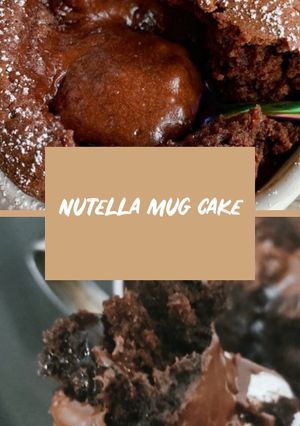 A picture of Nutella chocolate cake.