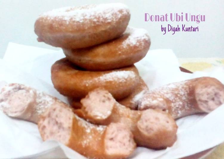 Donat Ubi Ungu Kilat & Empuk