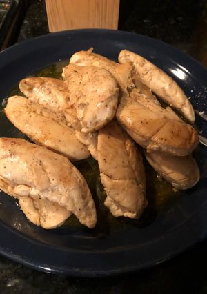 A picture of Darius Cook’s Lemon Butter Chicken.