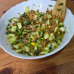 A picture of Lentil salad.