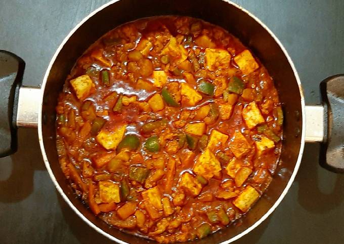 Veg Kadai Paneer Recipe | Deporecipe.co