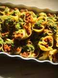 Lumaconi rellenos con pesto