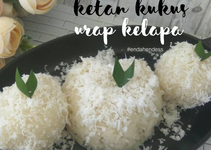 Wajib coba! Resep membuat Ketan kukus urap kelapa  sempurna