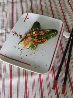 Snackgurken mit Kimchifüllung Rezepthauptbild