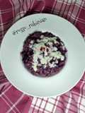 Risotto di cavolo rosso con crema al gorgonzola