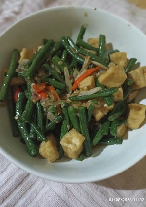 Foto resep Oseng Kacang Panjang Tahu
