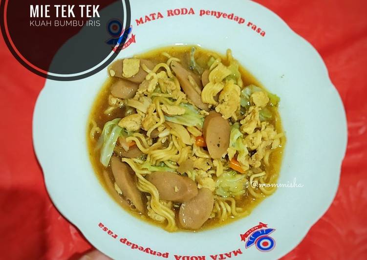 Resep Mie Tek Tek Kuah Bumbu Iris yang Enak Banget