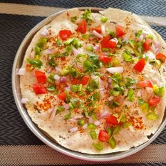 A picture of Masala papad.