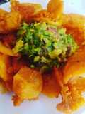 Viazi Karai with guacamole
