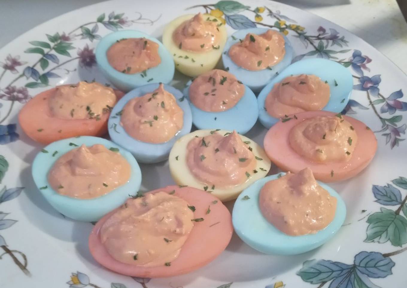 Easter Jalapeño Deviled Eggs