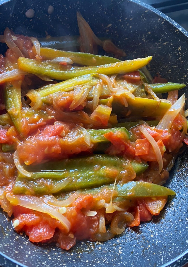 Una foto de Rajas para la torta!