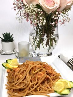 صورة لوصفة 100 مكرونة اسباغيتي بالدجاج 🍝