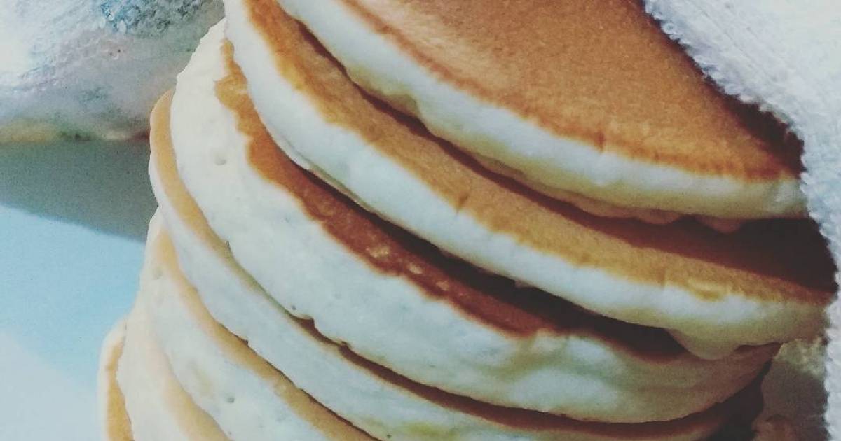 Hotcakes súper altos y esponjosos para la Merienda Receta de Tamara Olmos-  Cookpad