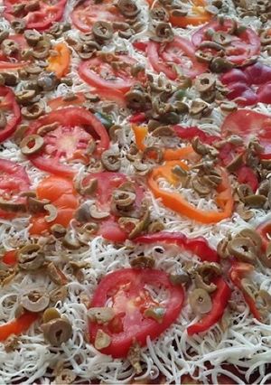 صورة لوصفة بيتزا منزلية