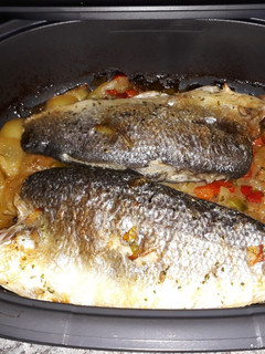 Una foto de Asado de lubina al horno en Ultrapro