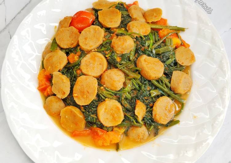 Cah Kangkung Bakso Minyak Wijen