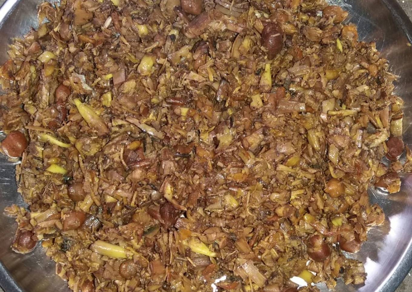 Banana flower stir fry
