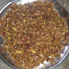 A picture of Banana flower stir fry.