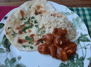 Una foto de Naan de ajo