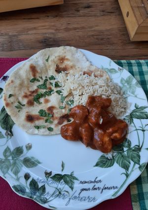 Una foto de Naan de ajo