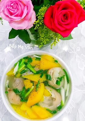 Hình của món Canh giò heo hầm đu đủ.