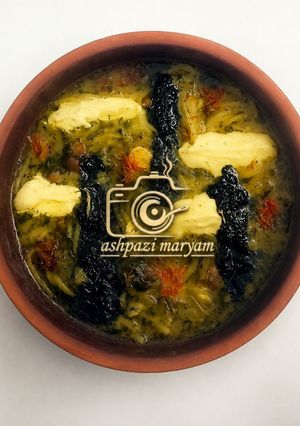 عکسی از دستور آش رشته با خرفه