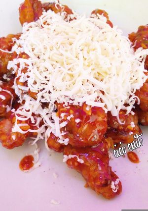 Foto resep Ayam richeese cici cuit / ayam saus pedas