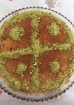 صورة لوصفة كنافه بالقشطه والجبنة