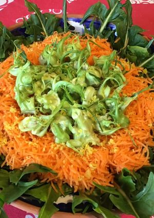 Une photo de Salade de puntarelle carottes et citron