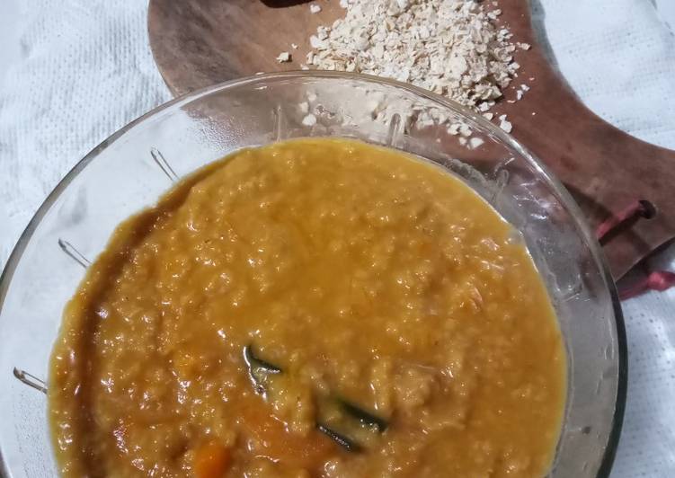 Cara Membuat Bubur oat pumpkin gula aren, Enak Banget