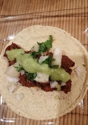 A picture of Homemade Tacos al Pastor.