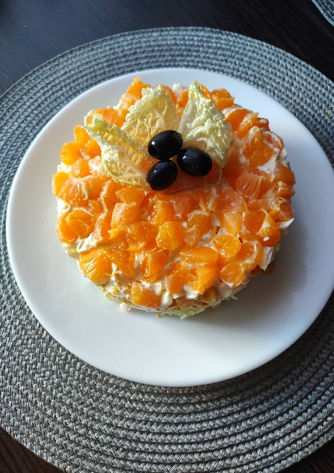 Ніжний салат з мандаринами🍊 та філе курки або індички