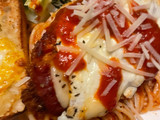 Less saucy chicken Parmesan