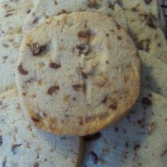 A picture of Toffee Butter Ice Box Cookies.